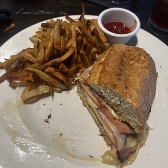 Local Goat - Half of the fried bologna sandwich and fries - New American Near Me - Pigeon Forge, Tennessee Local Goat - Half of the fried bologna sandwich and fries - New American Near Me - Pigeon Forge, Tennessee