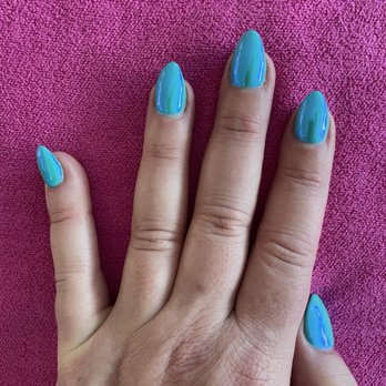 D’Luxe Nail Spa - Fierce Sapphire blue w blue chrome - Nail Salons Near Me - Livermore, California