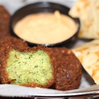 Novelty Eats - Falafel Truffle with pita bread - Comfort Food Near Me - Bronx, New York Novelty Eats - Falafel Truffle with pita bread - Comfort Food Near Me - Bronx, New York