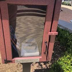 Little Free Library - Little brown library in Veranda shopping center.
