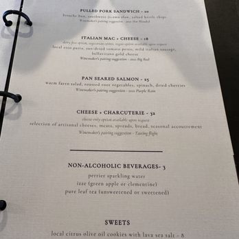 Barton Family Winery And Grey Wolf Cellars - Menu 11/23 - Wine Tasting Room Near Me - Paso Robles, California