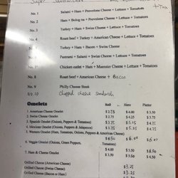Purples Happy Shop - Sandwich menu