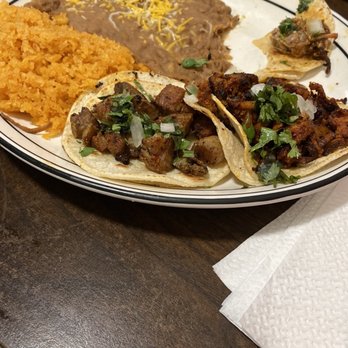 Taqueria Los Agaves - Three taco plate (carnitas, Al pastor, birria) - Mexican Near Me - Ogden, Utah Taqueria Los Agaves - Three taco plate (carnitas, Al pastor, birria) - Mexican Near Me - Ogden, Utah