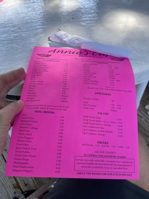 Menu photo 3 Annie's Cafe Cedar Key, FL Menu photo 3 Annie's Cafe Cedar Key, FL