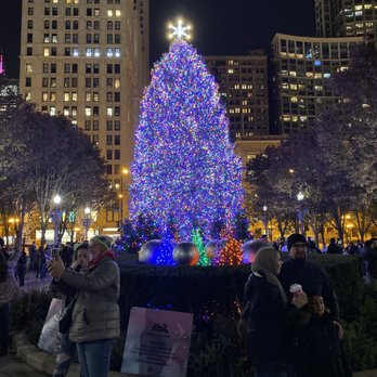 Millennium Park - Chicago's Giant Christmas Tree with Star on Top - Parks Near Me - Chicago, Illinois Millennium Park - Chicago's Giant Christmas Tree with Star on Top - Parks Near Me - Chicago, Illinois