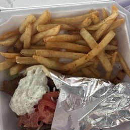 Gyro and fries