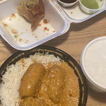 Saheb Indian Bistro - Samosas (what's left) LOL & Malai Kofta Lunch Special and the best rice!!! - Indian Near Me - Midlothian, Virginia Saheb Indian Bistro - Samosas (what's left) LOL & Malai Kofta Lunch Special and the best rice!!! - Indian Near Me - Midlothian, Virginia