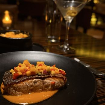 Jack Binion's Steak at Horseshoe Las Vegas - Salmon with mango salsa - Steakhouses Near Me - Las Vegas, Nevada Jack Binion's Steak at Horseshoe Las Vegas - Salmon with mango salsa - Steakhouses Near Me - Las Vegas, Nevada