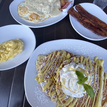 Sunshine Breakfast Bar - Lemon ricotta and chicken fried steak with a side of bacon and eggs - Breakfast & Brunch Near Me - Phoenix, Arizona Sunshine Breakfast Bar - Lemon ricotta and chicken fried steak with a side of bacon and eggs - Breakfast & Brunch Near Me - Phoenix, Arizona