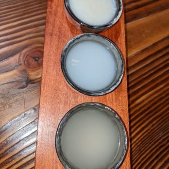 Baka Umai - Milky saki flight - Noodles Near Me - Portland, Oregon Baka Umai - Milky saki flight - Noodles Near Me - Portland, Oregon