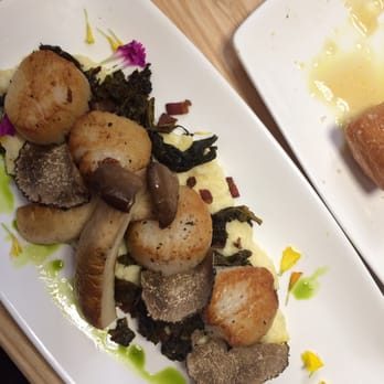Barley Mac - Dinner special- scallops over polenta, kale, and pancetta topped with truffles! So good - Bars Near Me - Arlington, Virginia
