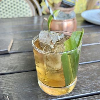 Avenida Restaurant - BLACK PANDAN OLD FASHIONED - $14 - Lam Bantog, Aged and ovenproof Rum, Housemade Pandan and toasted black sesame syrup. - Filipino Near Me - San Mateo, California