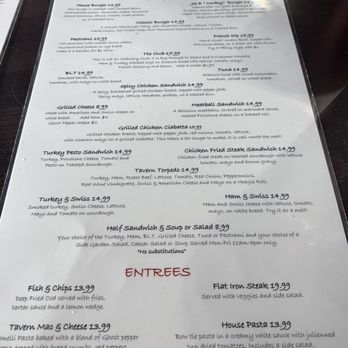 Tavern Grille - Current menu/prices - American Near Me - Murrieta, California Tavern Grille - Current menu/prices - American Near Me - Murrieta, California