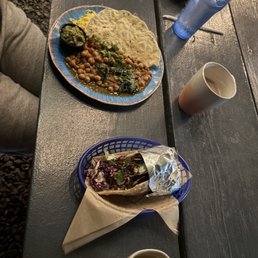 forbidden Chicken 65 Taco Chana & Spinach forbidden Chicken 65 Taco Chana & Spinach