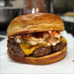 San Remo Pizza & Restaurant - Classic 100% beef burger, made in house