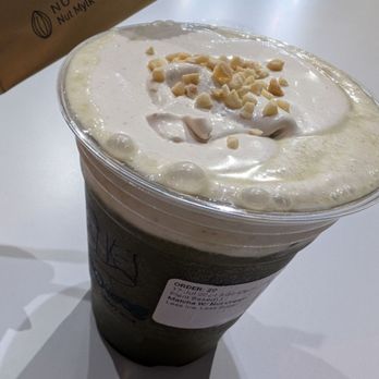 Nuttea - Saved plastic with my matcha green tea with nut cream... - Bubble Tea Near Me - Toronto, Ontario