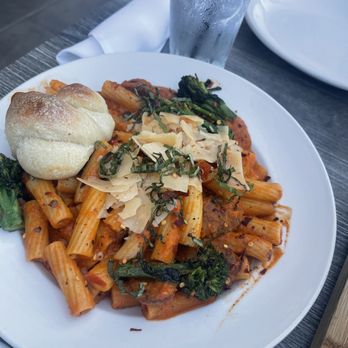 Crust Simply Italian - Spicy Rigatoni Sausage - Pizza Near Me - Gilbert, Arizona Crust Simply Italian - Spicy Rigatoni Sausage - Pizza Near Me - Gilbert, Arizona