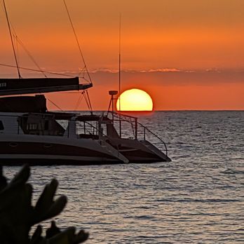 Star Noodle - Beautiful Sunset from our table - Asian Fusion Near Me - Lahaina, Hawaii