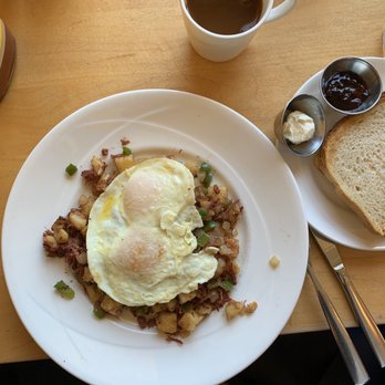 Yolk - South Loop - Corned Beef Hash & Eggs with Toast - Breakfast & Brunch Near Me - Chicago, Illinois Yolk - South Loop - Corned Beef Hash & Eggs with Toast - Breakfast & Brunch Near Me - Chicago, Illinois