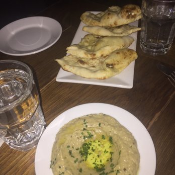 Cafe Mogador - babaganoush and bread - Moroccan Near Me - Brooklyn, New York Cafe Mogador - babaganoush and bread - Moroccan Near Me - Brooklyn, New York