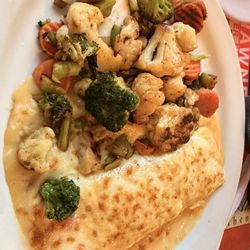 Abuelita Rosa's Mexican Restaurant - Bean burrito with queso and a side of grilled vegetables!! Delicious!! Consistent for 25+ years!