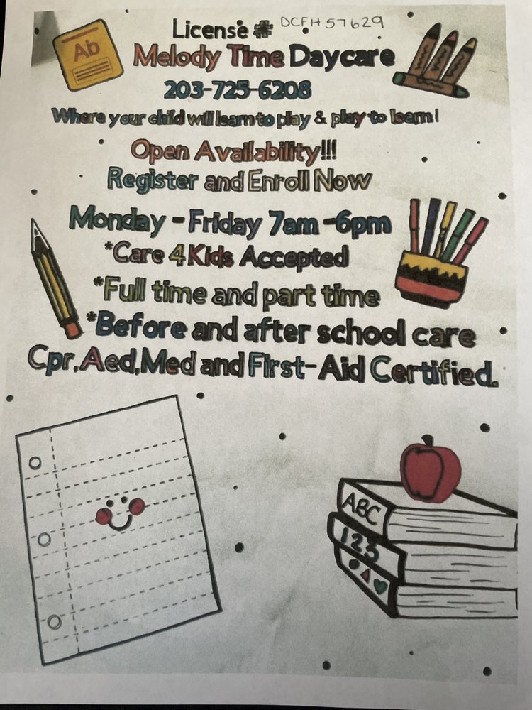 Melody time daycare - childcare center in Naugatuck, CT