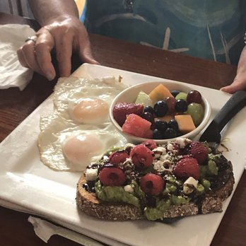 Berry Fresh Cafe - Avocado and goat cheese toast with eggs - Breakfast & Brunch Near Me - Stuart, Florida Berry Fresh Cafe - Avocado and goat cheese toast with eggs - Breakfast & Brunch Near Me - Stuart, Florida