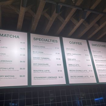 Cha Cha Matcha - Menu at Cha Cha Matcha (Dumbo location) - Coffee & Tea Near Me - Brooklyn, New York