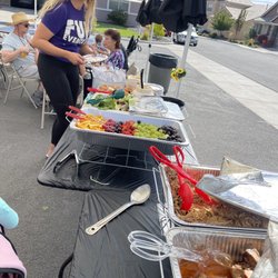 Fun Events NV - Owner Heidi, at the food table...beautifully displayed!