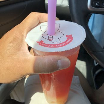 Ume Tea - Passion Fruit & Watermelon Green Tea with Lychee Jelly - Bubble Tea Near Me - Milpitas, California Ume Tea - Passion Fruit & Watermelon Green Tea with Lychee Jelly - Bubble Tea Near Me - Milpitas, California