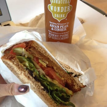 Brown's - Sunflower cutlet sandwich with kombucha is the bomb :) - American Near Me