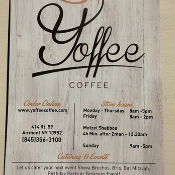Yoffee Coffee - a sign for yoffee coffee - Coffee & Tea Near Me - Airmont, New York