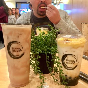 Boba Bliss - Creme Brûlée's Latte Boba (again) plus Taro Milk. - Bubble Tea Near Me - Dublin, California