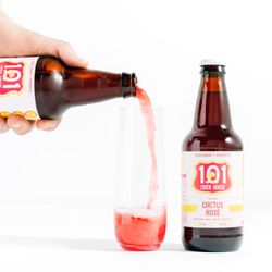 Amigos Liquor - Cactus Pear.  Hibiscus. Lemon Peel.  Basil. Zero Sugar. Probiotics.