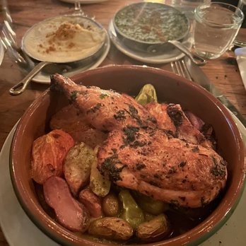 Sofia - Half Chicken , Cream Creamed Spinach, Garlic Mash Potato & Maccheroni & cheese - Steakhouses Near Me - Englewood, New Jersey