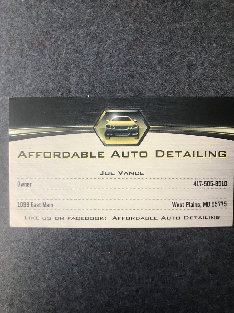 AFFORDABLE AUTO DETAILING Updated September 2024 1099 E Main St