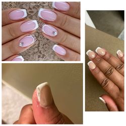 Daisy Nails - What I asked for vs what I got. This is only a few hours later and the nail coming off. I can't they charged me $47 for a fill in.