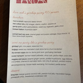Han Oak - Gimbap Menu - Korean Near Me - Portland, Oregon Han Oak - Gimbap Menu - Korean Near Me - Portland, Oregon