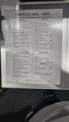 Menu photo 1 Twisted St. Cafe San Francisco, CA Menu photo 1 Twisted St. Cafe San Francisco, CA