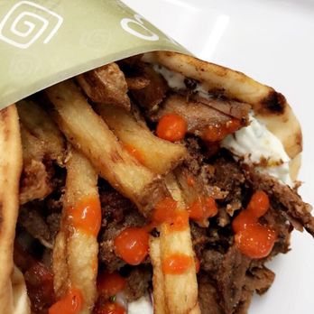 GRECO - Classic lamb gyro with gre.co hot sauce! - Greek Near Me - Boston, Massachusetts
