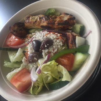 Greek & Co - Greek Salad w side chicken kebab - Greek Near Me - Toronto, Ontario