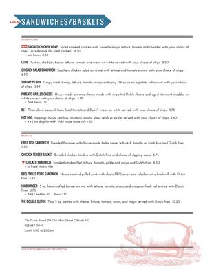 Menu photo 8 Dutch Broad Cafe at Cliffside Cliffside, NC
