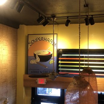 Souper Happy Noodle & Sake Bar - Cute decor, as seen from the second floor - Noodles Near Me - Key West, Florida