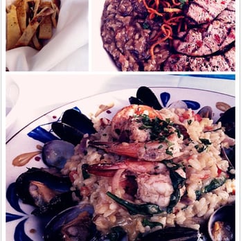 Cafe Santorini - Risotto Al Porcini & Red Curry Risotto with Seafood - Italian Near Me - Pasadena, California