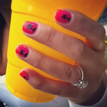 Lacquered Up - I REALLY wanted palm trees on my nails. Christian hand painted every single one. I thought they came out awesome & I LOVE them! - Nail Salons Near Me - Claremont, California Lacquered Up - I REALLY wanted palm trees on my nails. Christian hand painted every single one. I thought they came out awesome & I LOVE them! - Nail Salons Near Me - Claremont, California