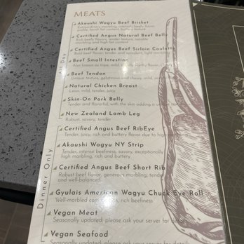 Shabu En - Meat selection menu | ig: @veroeatss - Hot Pot Near Me - Houston, Texas