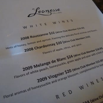 Leoness Cellars - The menu - Venues & Event Spaces Near Me - Temecula, California