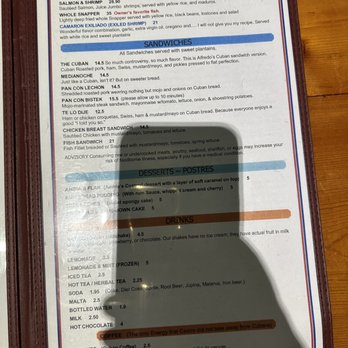 El Ambia Cubano - Menu 2 - Cuban Near Me - Melbourne, Florida