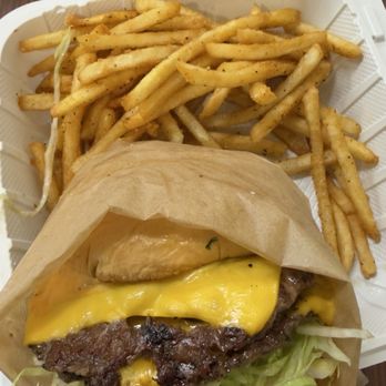 Brunch N Burger - Double smash burger with fries - Burgers Near Me - Bakersfield, California