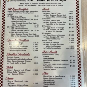Pat's on the Heights - Breakfast & Brunch Near Me - Hazleton, Pennsylvania Pat's on the Heights - Breakfast & Brunch Near Me - Hazleton, Pennsylvania